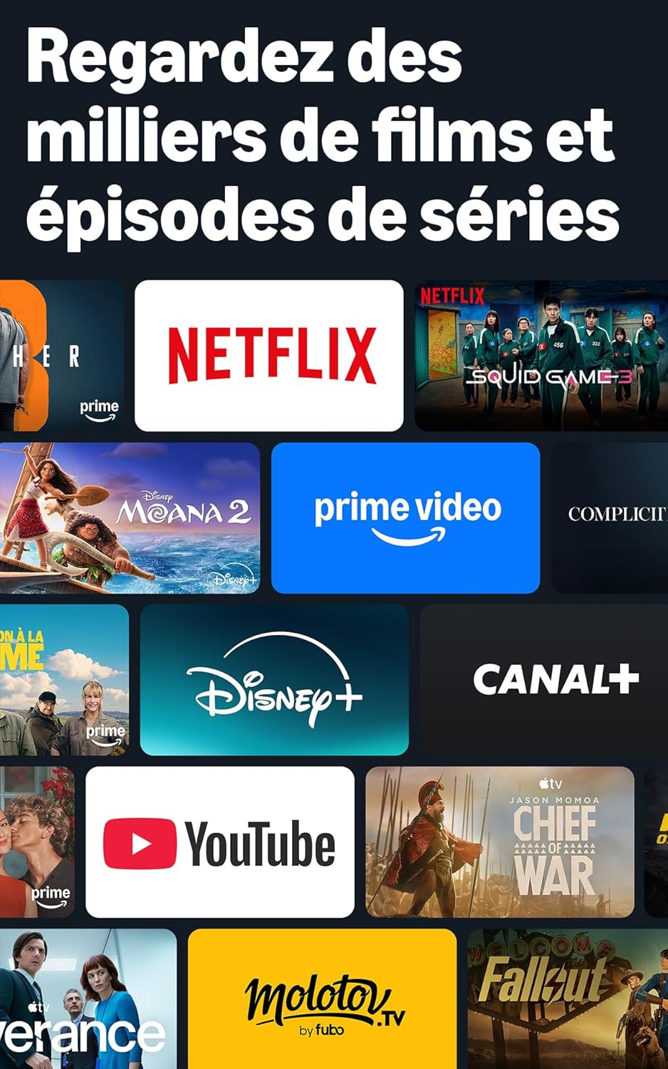 Amazon Fire TV Stick 4K Plus streaming device, supports Wi-Fi 6, Dolby Vision/Atmos, HDR10+