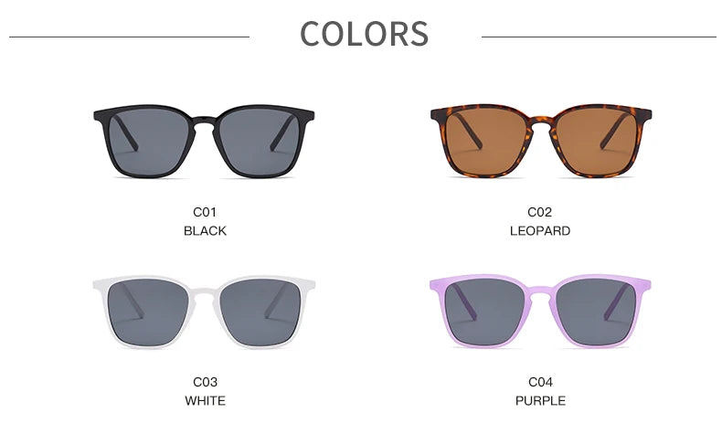 Lot Lunettes de Soleil Femme – Style Y2K, Monture Rectangle, UV400