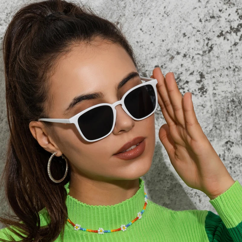 Lot Lunettes de Soleil Femme – Style Y2K, Monture Rectangle, UV400