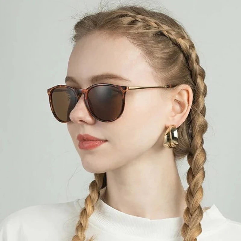 Lunettes de Soleil Vintage Monture Métal – Rondes, Unisexe, Verres Miroir