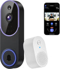1080P Wireless Video Doorbell Camera with AI Human Detection, Night Vision, Two-Way Audio, Cloud Storage for Outdoor Security
