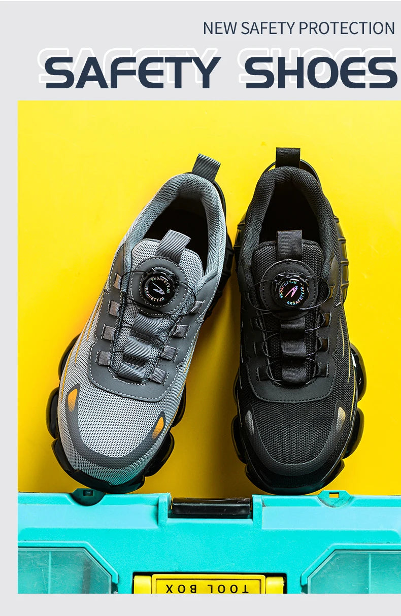 Chaussures de Sécurité Sans Lacets — Semelle Souple, Anti-Perforation