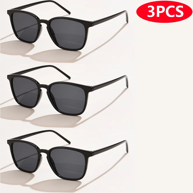 Lot Lunettes de Soleil Femme – Style Y2K, Monture Rectangle, UV400