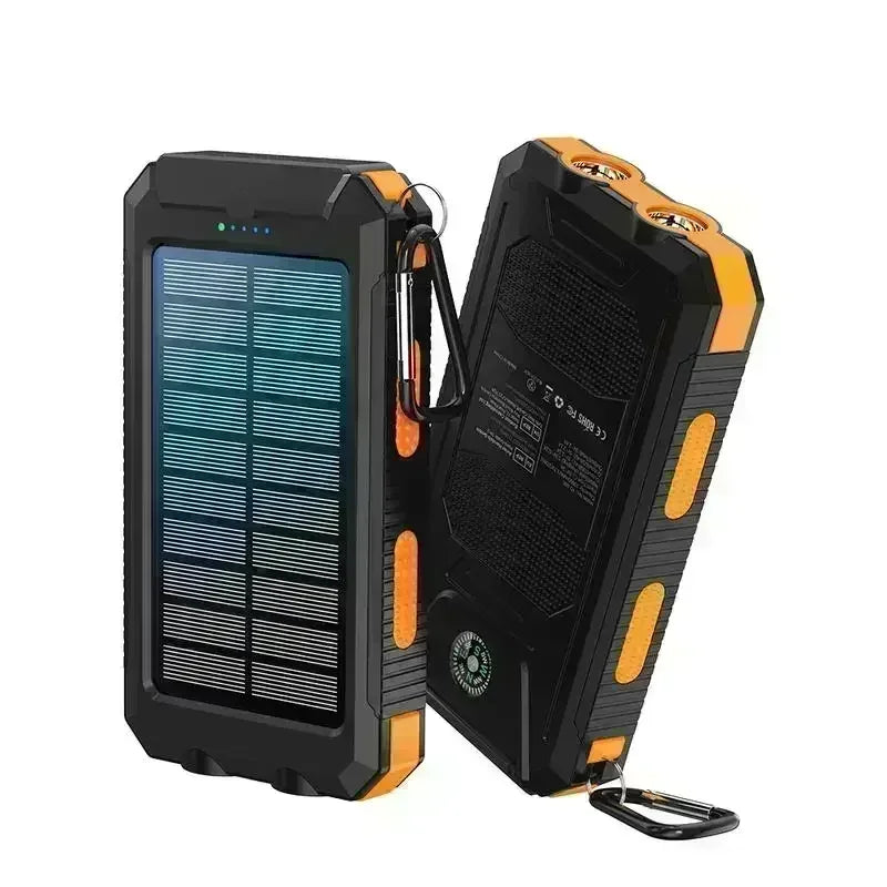 Outdoor Power Non-Stop: 10000mAh Solar Power Bank | QC3.0 Fast Charge, Bright Flashlight & Waterproof Build