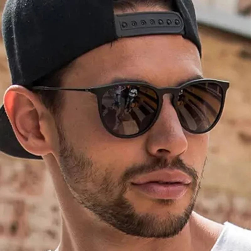 Lunettes de Soleil Vintage Monture Métal – Rondes, Unisexe, Verres Miroir