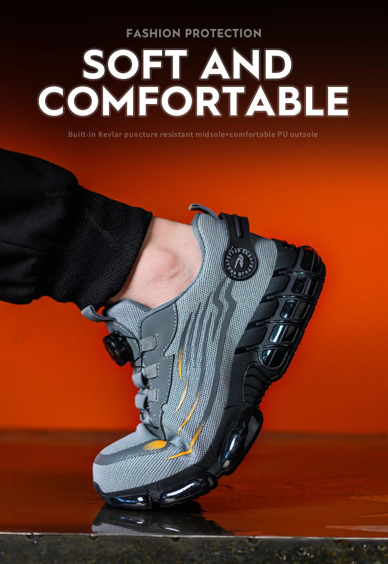 Chaussures de Sécurité Sans Lacets — Semelle Souple, Anti-Perforation