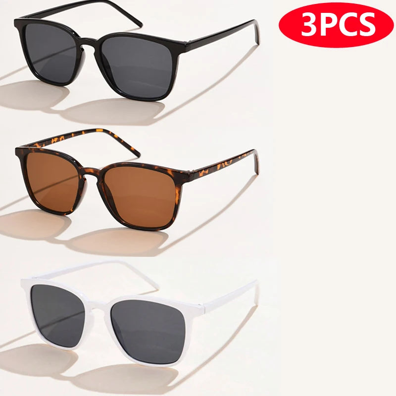 Lot Lunettes de Soleil Femme – Style Y2K, Monture Rectangle, UV400