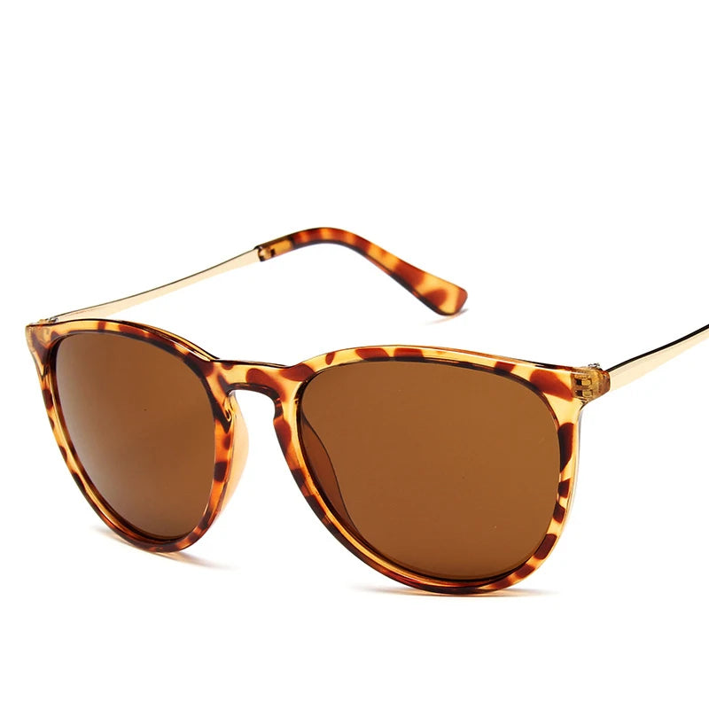Lunettes de Soleil Vintage Monture Métal – Rondes, Unisexe, Verres Miroir