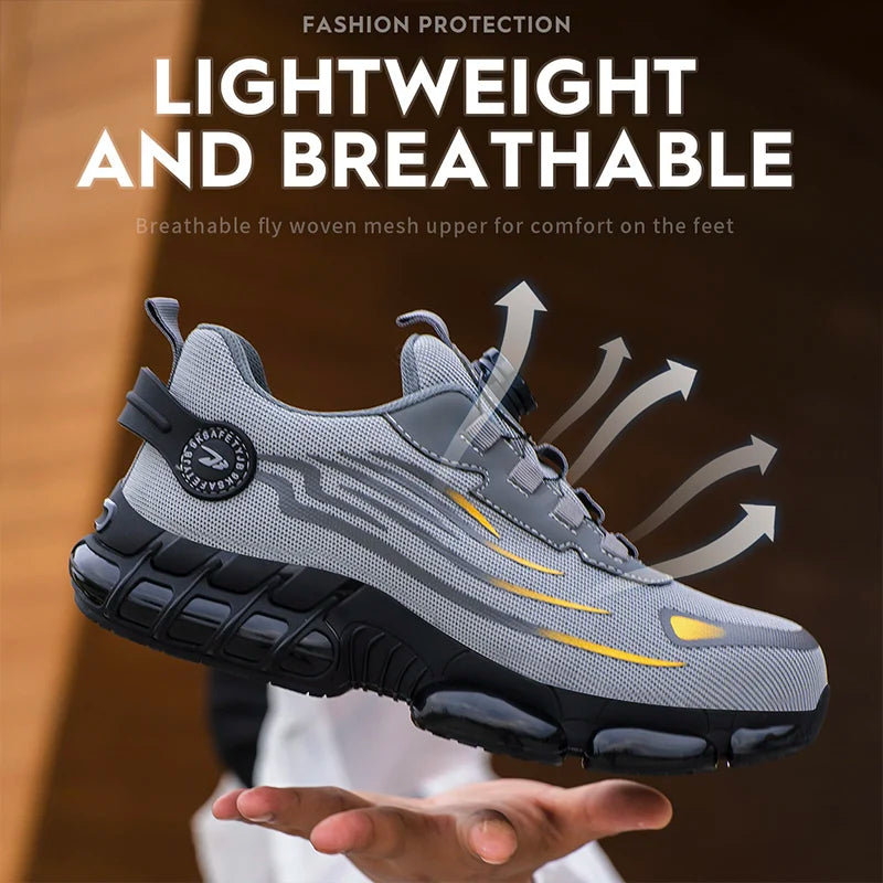Chaussures de Sécurité Sans Lacets — Semelle Souple, Anti-Perforation