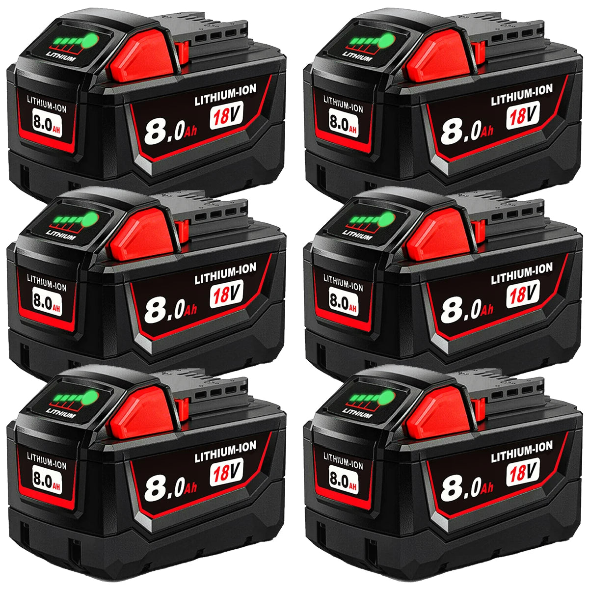 Batterie de Remplacement 18V 8.0Ah — Compatible Milwaukee M18