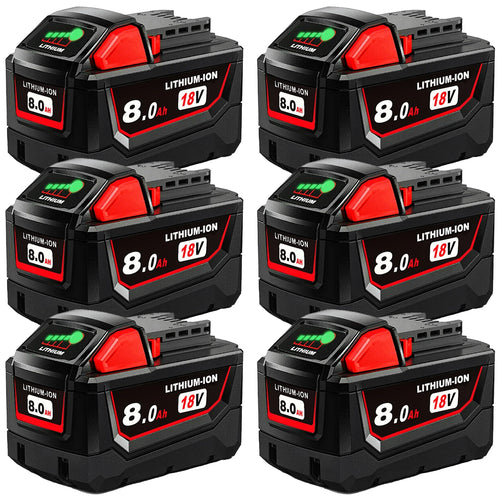 Batterie de Remplacement 18V 8.0Ah — Compatible Milwaukee M18