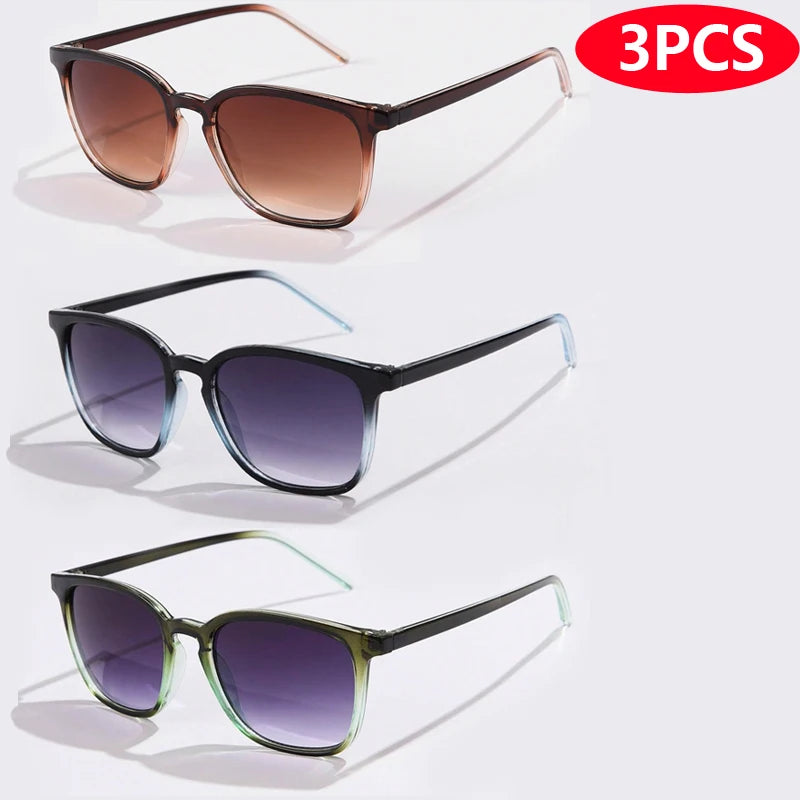 Lot Lunettes de Soleil Femme – Style Y2K, Monture Rectangle, UV400
