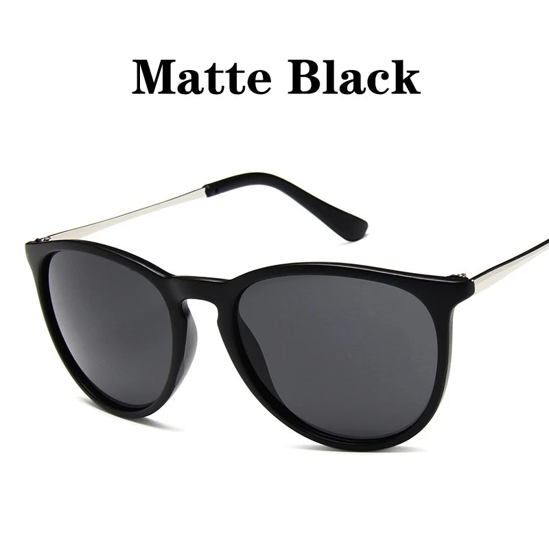 Lunettes de Soleil Vintage Monture Métal – Rondes, Unisexe, Verres Miroir