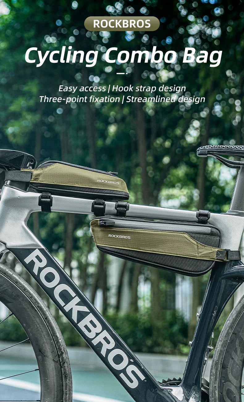 Sacoche Vélo ROCKBROS — Tube Supérieur Ultraléger Réfléchissant MTB/Route
