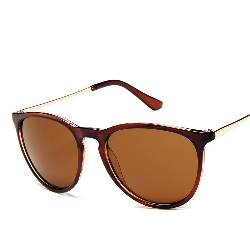 Lunettes de Soleil Vintage Monture Métal – Rondes, Unisexe, Verres Miroir