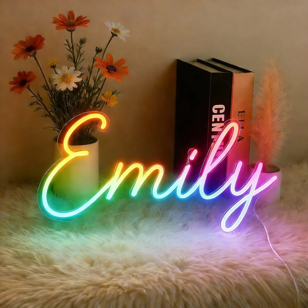 Enseigne Néon LED Personnalisée RGB – Contrôle App & Télécommande