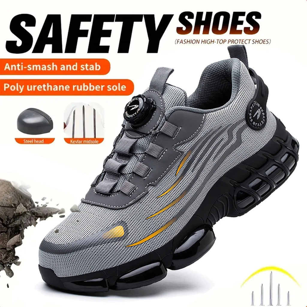 Chaussures de Sécurité Sans Lacets — Semelle Souple, Anti-Perforation