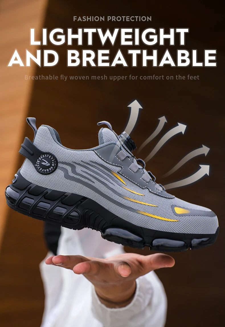 Chaussures de Sécurité Sans Lacets — Semelle Souple, Anti-Perforation
