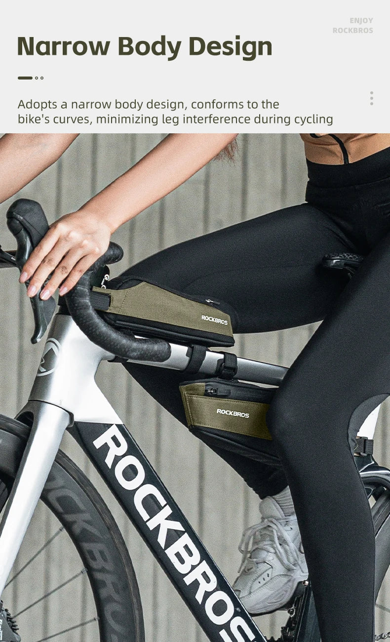 Sacoche Vélo ROCKBROS — Tube Supérieur Ultraléger Réfléchissant MTB/Route