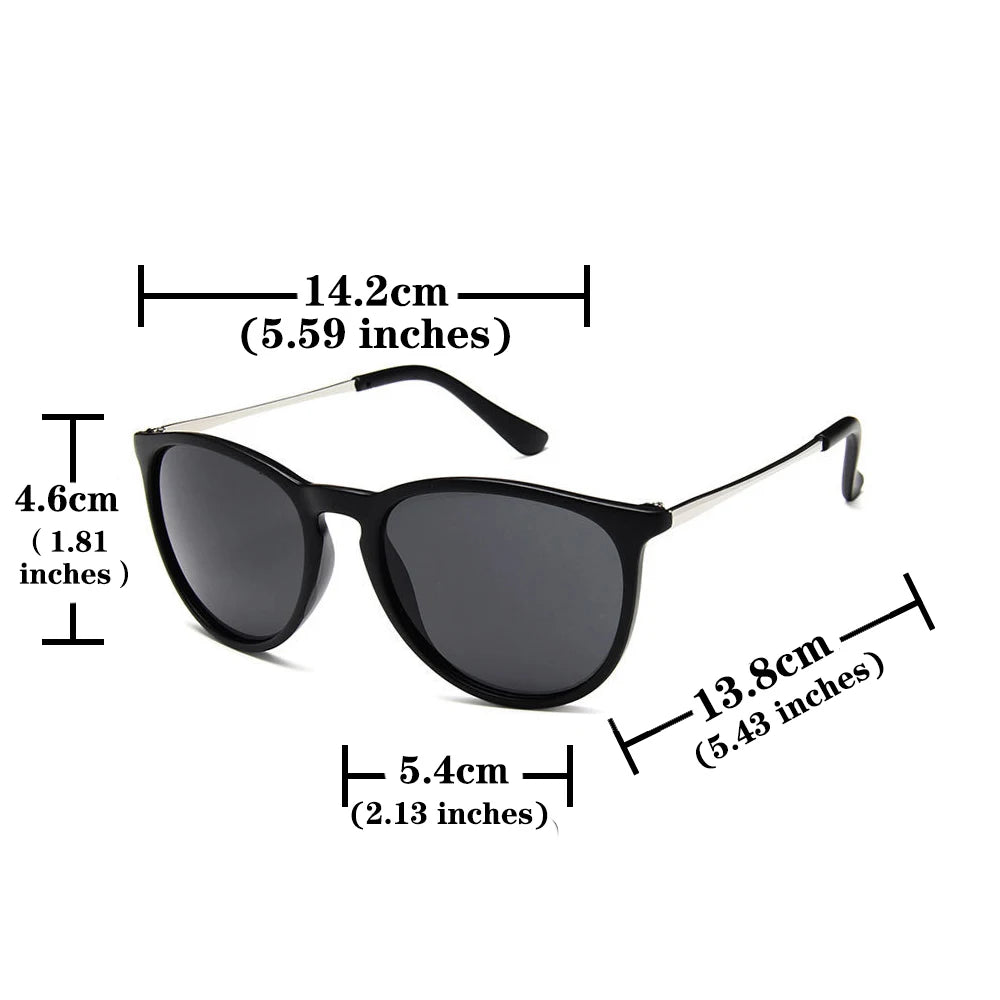 Lunettes de Soleil Vintage Monture Métal – Rondes, Unisexe, Verres Miroir