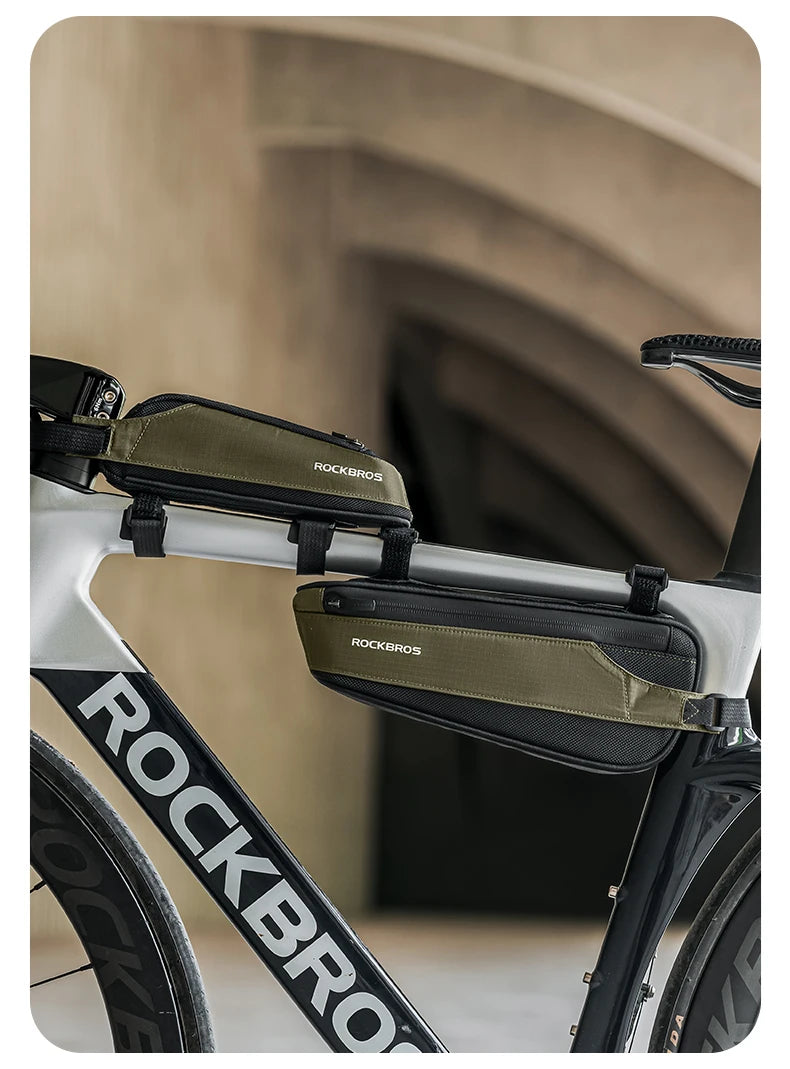 Sacoche Vélo ROCKBROS — Tube Supérieur Ultraléger Réfléchissant MTB/Route