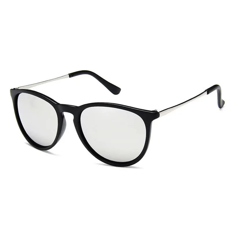 Lunettes de Soleil Vintage Monture Métal – Rondes, Unisexe, Verres Miroir