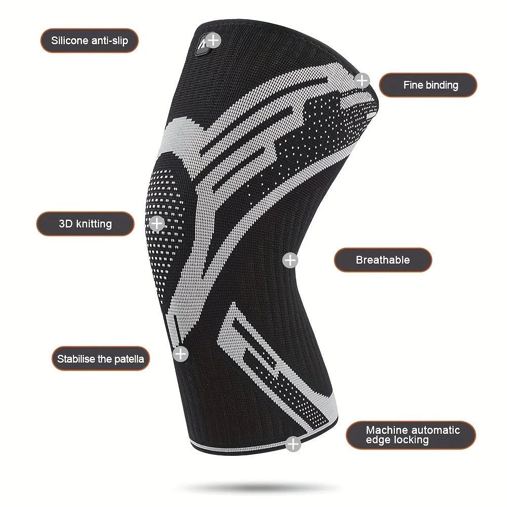 Genouillère de Compression Sport – Élastique, Respirante, Maintien Renforcé