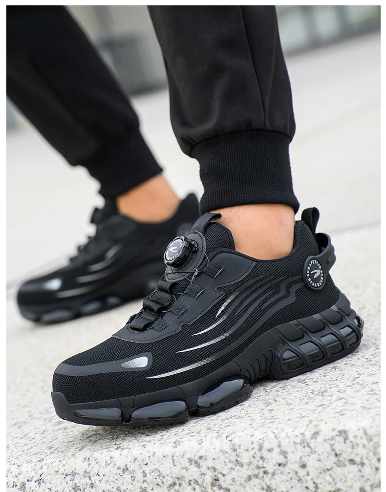 Chaussures de Sécurité Sans Lacets — Semelle Souple, Anti-Perforation