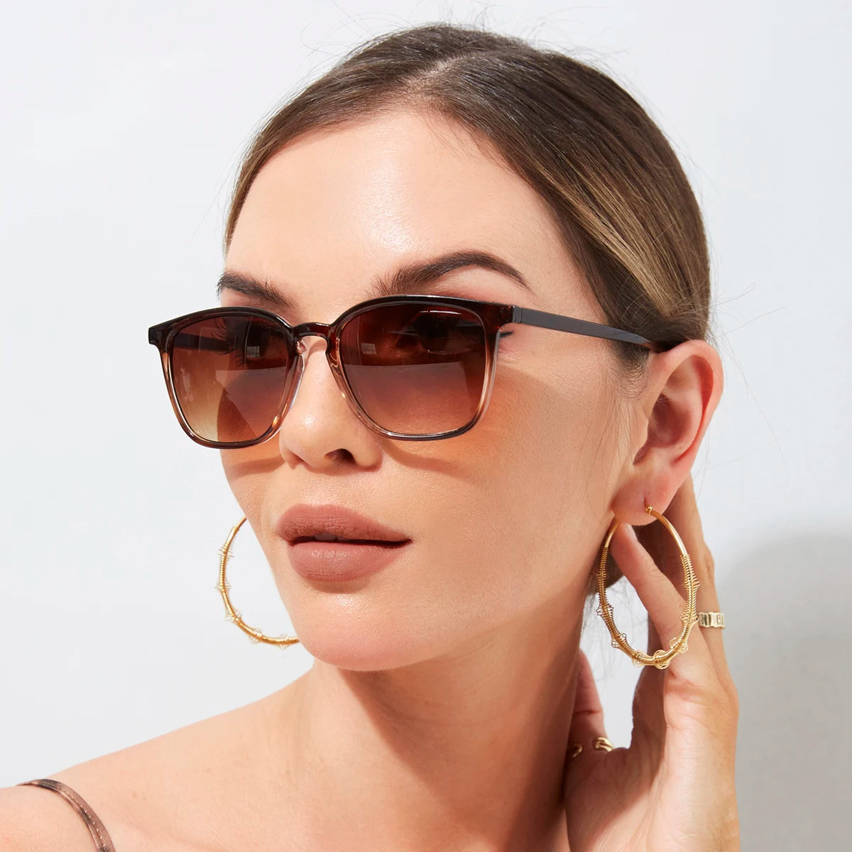 Lot Lunettes de Soleil Femme – Style Y2K, Monture Rectangle, UV400